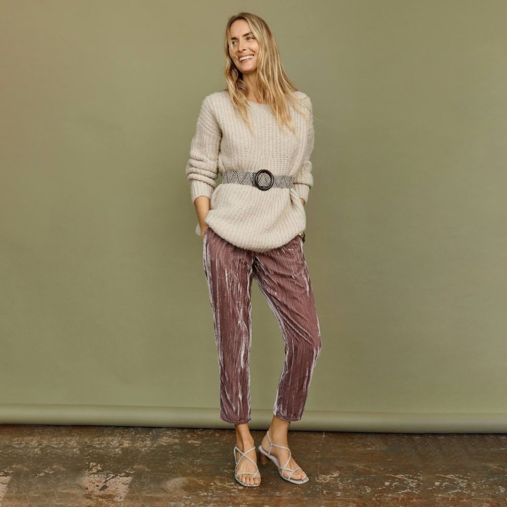 Anthropologie Josephine Velvet Tapered Trousers - Picture 5 of 5